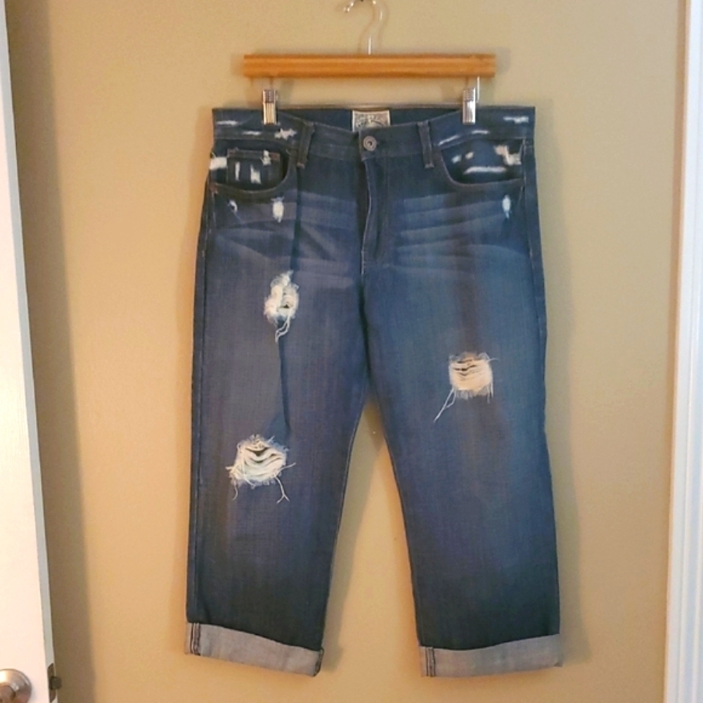 Trendy Distressed Boyfriend Jeans By Angel Premium Vintage